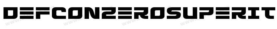 DefconZeroSuperItalic-9ljj字体转换