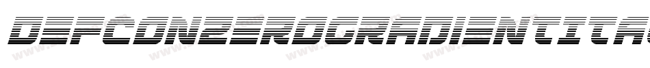 DefconZeroGradientItalic-pXdv字体转换