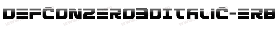 DefconZero3DItalic-erBO字体转换