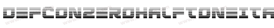 DefconZeroHalftoneItalic-AMrD字体转换