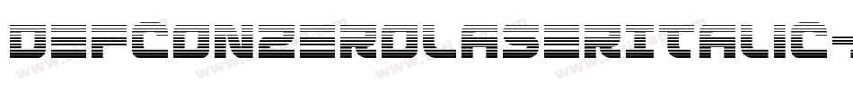 DefconZeroLaserItalic-JLPo字体转换