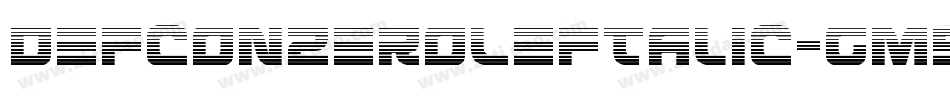 DefconZeroLeftalic-Gm9P字体转换