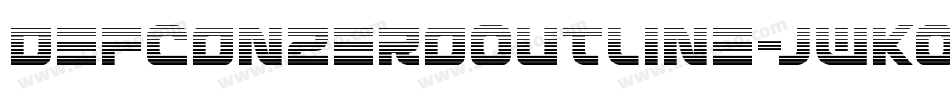 DefconZeroOutline-jwKO字体转换