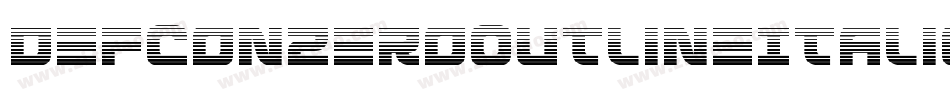 DefconZeroOutlineItalic-zZaw字体转换