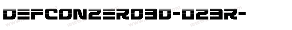 DefconZero3D-0Z3r字体转换