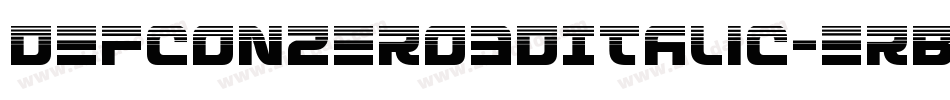 DefconZero3DItalic-erBO字体转换