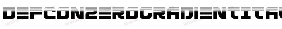 DefconZeroGradientItalic-pXdv字体转换