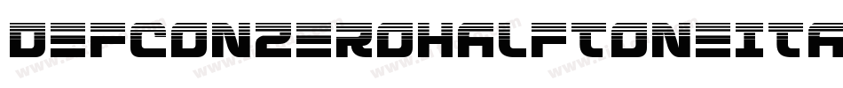 DefconZeroHalftoneItalic-AMrD字体转换