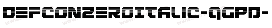 DefconZeroItalic-qgPd字体转换