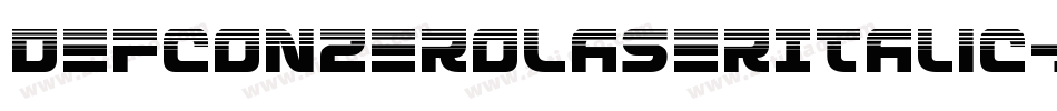 DefconZeroLaserItalic-JLPo字体转换