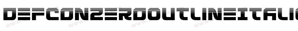 DefconZeroOutlineItalic-zZaw字体转换