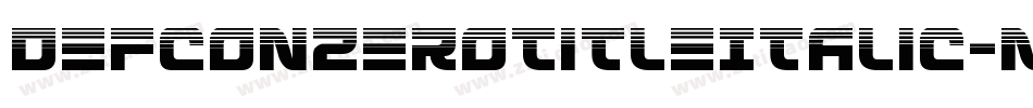 DefconZeroTitleItalic-nP7V字体转换