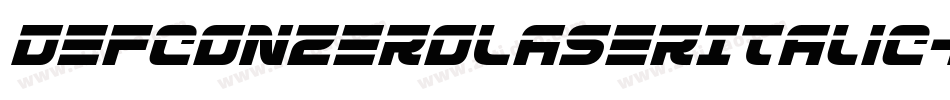 DefconZeroLaserItalic-JLPo字体转换