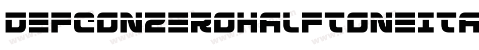 DefconZeroHalftoneItalic-AMrD字体转换