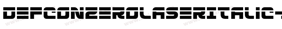 DefconZeroLaserItalic-JLPo字体转换