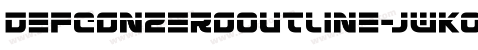 DefconZeroOutline-jwKO字体转换