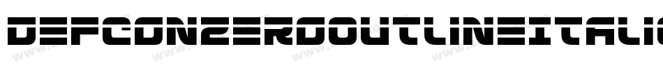 DefconZeroOutlineItalic-zZaw字体转换