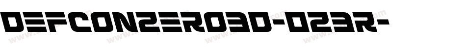 DefconZero3D-0Z3r字体转换