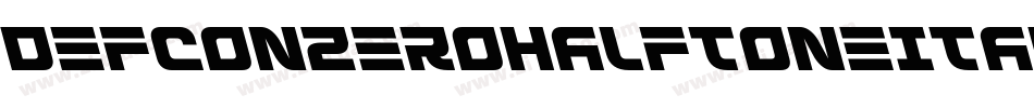 DefconZeroHalftoneItalic-AMrD字体转换