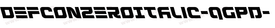 DefconZeroItalic-qgPd字体转换