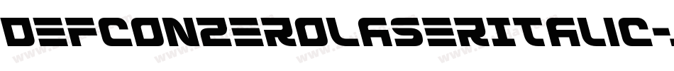 DefconZeroLaserItalic-JLPo字体转换