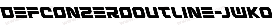 DefconZeroOutline-jwKO字体转换
