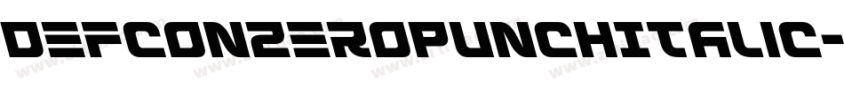 DefconZeroPunchItalic-6qVq字体转换