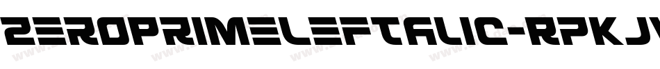 ZeroPrimeLeftalic-RpKJV字体转换