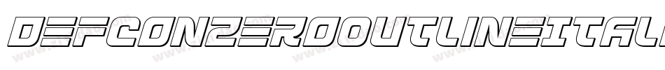 DefconZeroOutlineItalic-zZaw字体转换