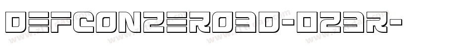 DefconZero3D-0Z3r字体转换