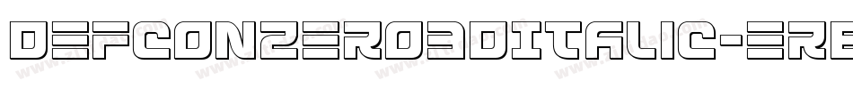 DefconZero3DItalic-erBO字体转换