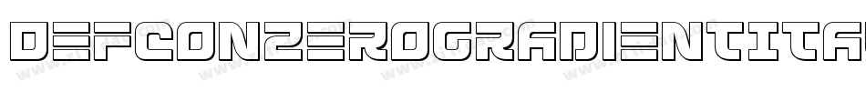 DefconZeroGradientItalic-pXdv字体转换