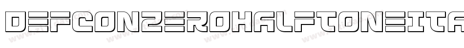 DefconZeroHalftoneItalic-AMrD字体转换