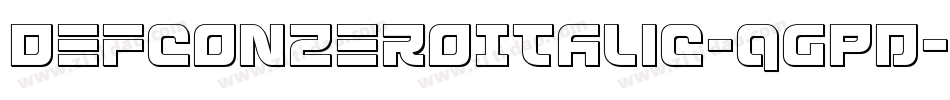 DefconZeroItalic-qgPd字体转换