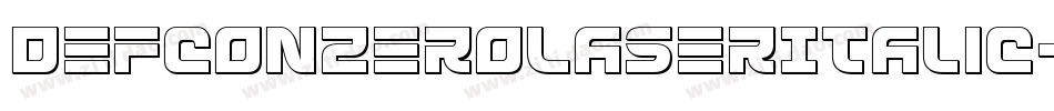 DefconZeroLaserItalic-JLPo字体转换