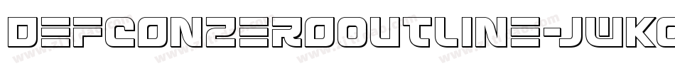 DefconZeroOutline-jwKO字体转换