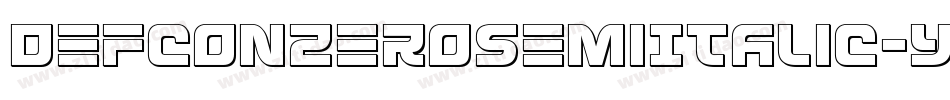 DefconZeroSemiItalic-y9Wd字体转换