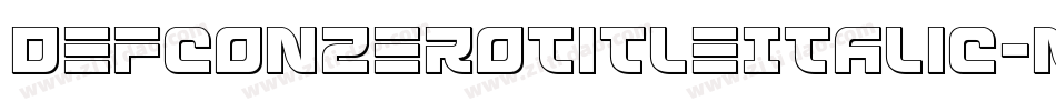 DefconZeroTitleItalic-nP7V字体转换