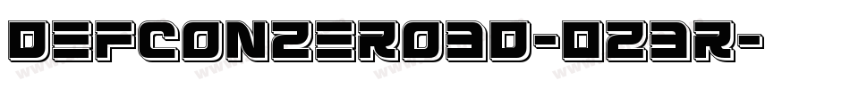 DefconZero3D-0Z3r字体转换