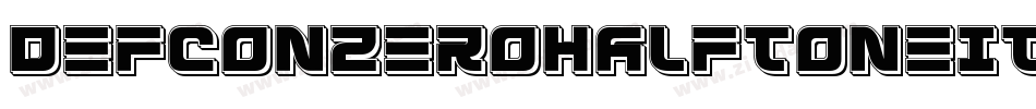 DefconZeroHalftoneItalic-AMrD字体转换