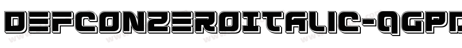 DefconZeroItalic-qgPd字体转换