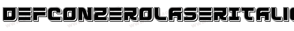 DefconZeroLaserItalic-JLPo字体转换