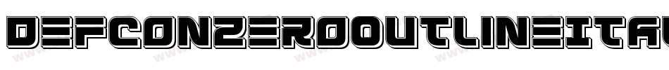 DefconZeroOutlineItalic-zZaw字体转换