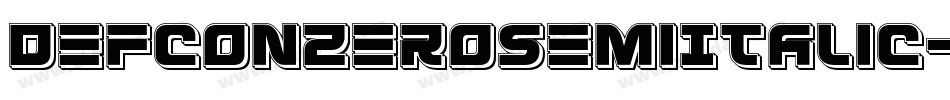 DefconZeroSemiItalic-y9Wd字体转换