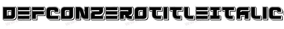 DefconZeroTitleItalic-nP7V字体转换