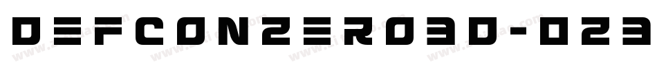 DefconZero3D-0Z3r字体转换