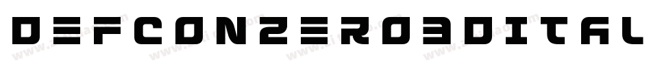DefconZero3DItalic-erBO字体转换