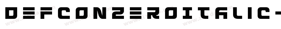 DefconZeroItalic-qgPd字体转换