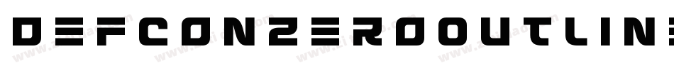 DefconZeroOutlineItalic-zZaw字体转换