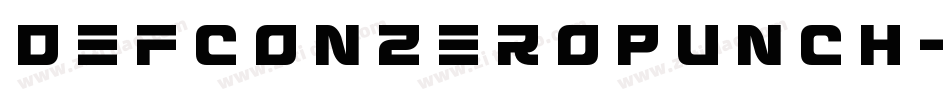 DefconZeroPunch-5AqZ字体转换
